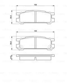 Комплект тормозных колодок (BOSCH: 0 986 461 143)