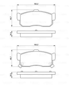 Комплект тормозных колодок (BOSCH: 0 986 461 144)