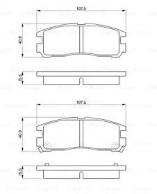 Комплект тормозных колодок (BOSCH: 0 986 461 145)