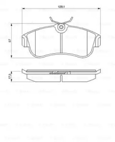 Комплект тормозных колодок (BOSCH: 0 986 461 147)