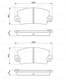 Комплект тормозных колодок (BOSCH: 0 986 461 396)