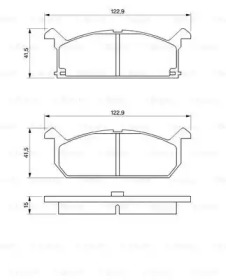 Комплект тормозных колодок (BOSCH: 0 986 461 751)