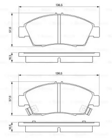 Комплект тормозных колодок (BOSCH: 0 986 461 759)