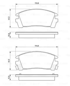 Комплект тормозных колодок (BOSCH: 0 986 461 760)