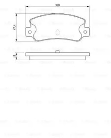 Комплект тормозных колодок (BOSCH: 0 986 461 770)