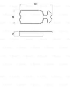 Комплект тормозных колодок (BOSCH: 0 986 462 072)