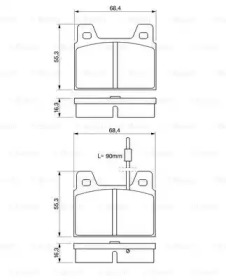 Комплект тормозных колодок (BOSCH: 0 986 462 532)