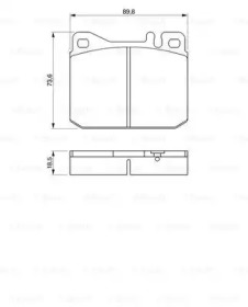 Комплект тормозных колодок (BOSCH: 0 986 462 803)