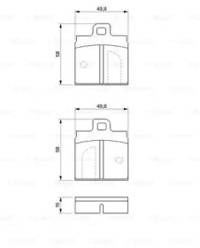 Комплект тормозных колодок (BOSCH: 0 986 462 811)