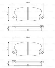 Комплект тормозных колодок (BOSCH: 0 986 463 473)