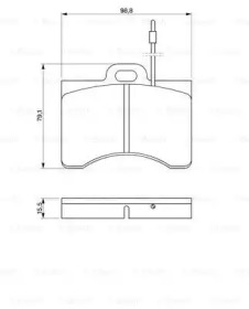 Комплект тормозных колодок (BOSCH: 0 986 463 561)