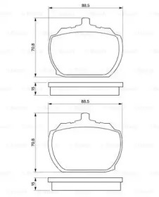 Комплект тормозных колодок (BOSCH: 0 986 463 641)