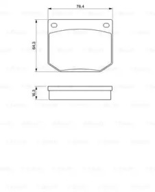 Комплект тормозных колодок (BOSCH: 0 986 464 020)