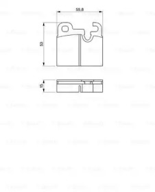 Комплект тормозных колодок (BOSCH: 0 986 464 361)