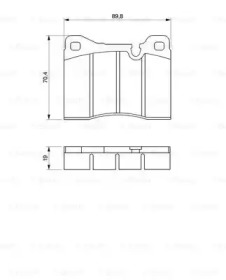 Комплект тормозных колодок (BOSCH: 0 986 464 372)