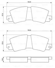 Комплект тормозных колодок (BOSCH: 0 986 464 421)