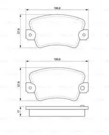 Комплект тормозных колодок (BOSCH: 0 986 464 881)