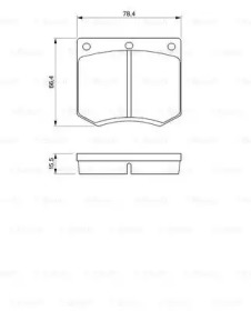 Комплект тормозных колодок (BOSCH: 0 986 464 914)