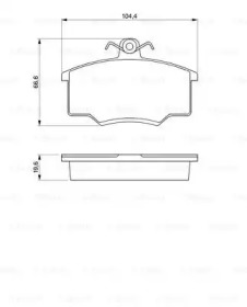 Комплект тормозных колодок (BOSCH: 0 986 465 744)