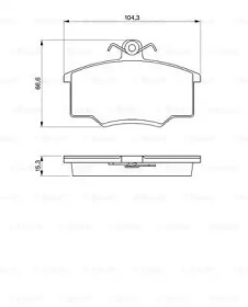 Комплект тормозных колодок (BOSCH: 0 986 465 745)