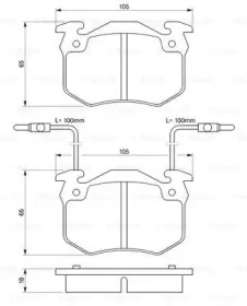 Комплект тормозных колодок (BOSCH: 0 986 466 311)