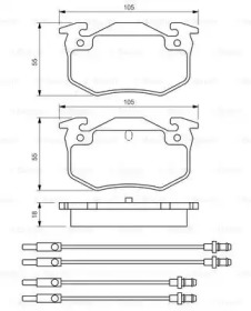 Комплект тормозных колодок (BOSCH: 0 986 466 350)