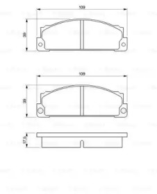 Комплект тормозных колодок (BOSCH: 0 986 466 471)