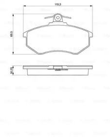 Комплект тормозных колодок (BOSCH: 0 986 466 698)