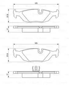 Комплект тормозных колодок (BOSCH: 0 986 466 751)