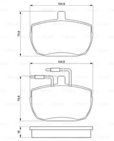 Комплект тормозных колодок (BOSCH: 0 986 467 590)