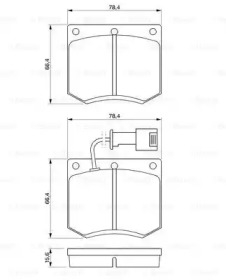 Комплект тормозных колодок (BOSCH: 0 986 467 930)