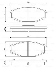 Комплект тормозных колодок (BOSCH: 0 986 468 320)