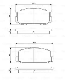 Комплект тормозных колодок (BOSCH: 0 986 468 541)