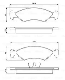 Комплект тормозных колодок (BOSCH: 0 986 468 570)