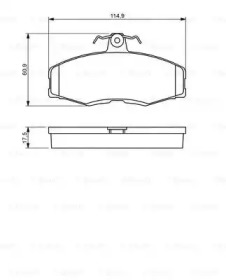 Комплект тормозных колодок (BOSCH: 0 986 468 613)