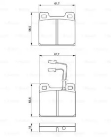 Комплект тормозных колодок (BOSCH: 0 986 469 111)