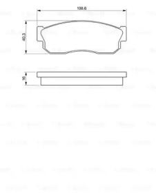 Комплект тормозных колодок (BOSCH: 0 986 469 580)