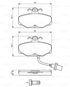 Комплект тормозных колодок (BOSCH: 0 986 469 820)