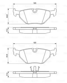 Комплект тормозных колодок (BOSCH: 0 986 469 960)