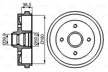 Тормозный барабан (BOSCH: 0 986 477 002)