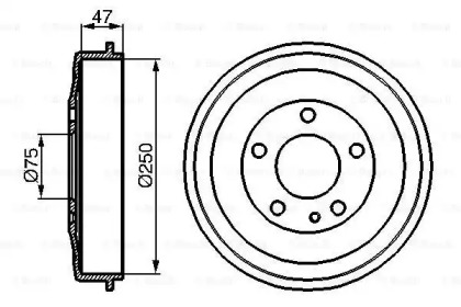 Тормозный барабан (BOSCH: 0 986 477 009)