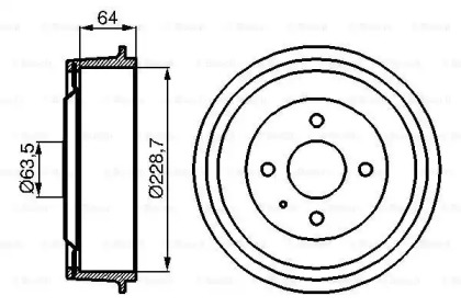 Тормозный барабан (BOSCH: 0 986 477 012)