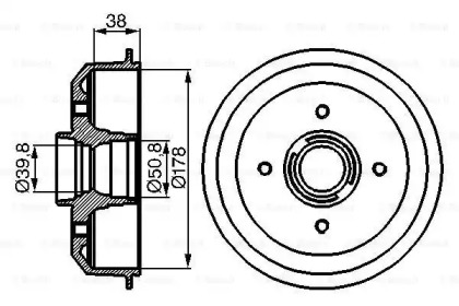 Тормозный барабан (BOSCH: 0 986 477 013)