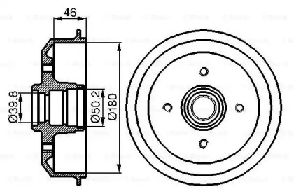 Тормозный барабан (BOSCH: 0 986 477 015)