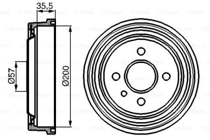 Тормозный барабан (BOSCH: 0 986 477 021)