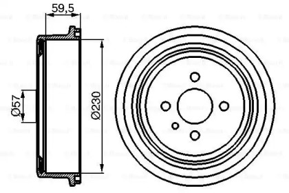 Тормозный барабан (BOSCH: 0 986 477 022)