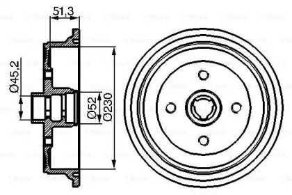 Тормозный барабан (BOSCH: 0 986 477 029)