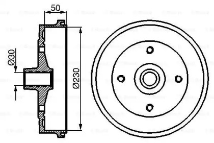 Тормозный барабан (BOSCH: 0 986 477 030)