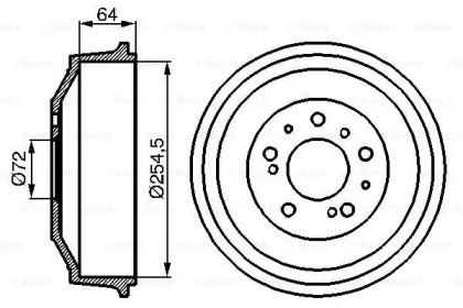 Тормозный барабан (BOSCH: 0 986 477 031)