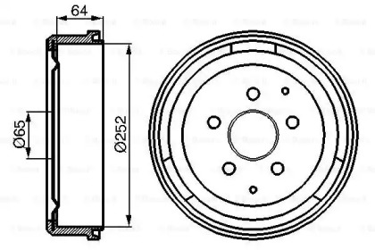 Тормозный барабан (BOSCH: 0 986 477 033)